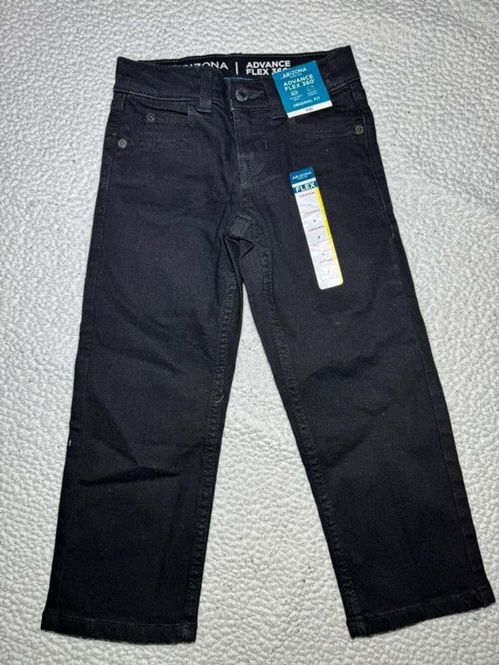 Arizona Flex 360 Black Denim Jeans Size 4 - New with Tags Adjustable Waist